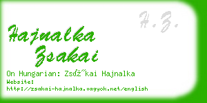 hajnalka zsakai business card